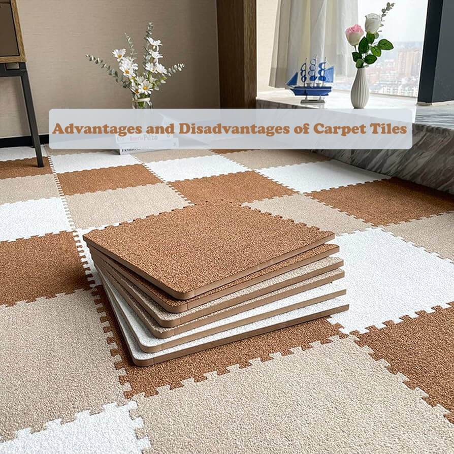 Carpet floor tiles