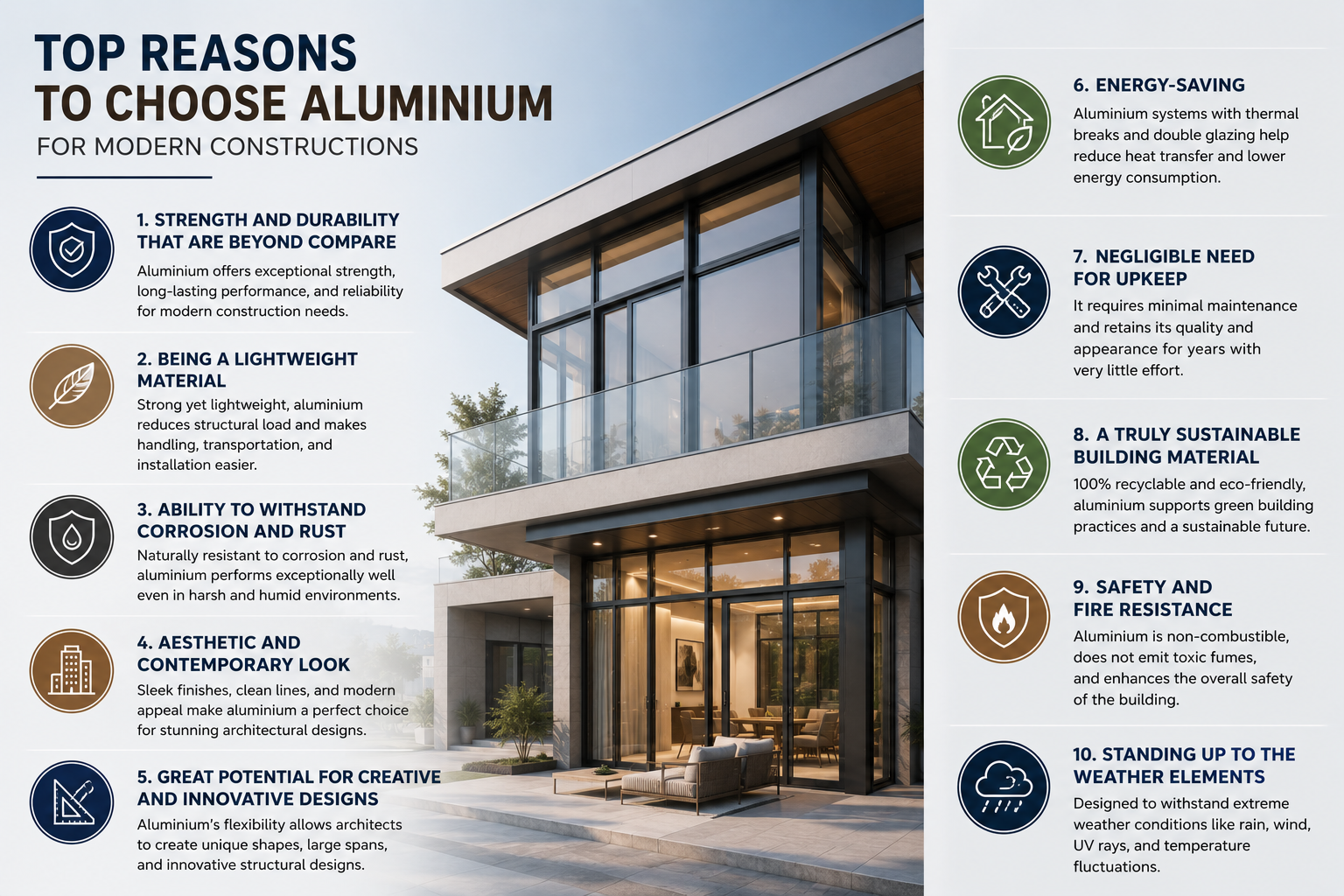 Top Reasons to Choose Aluminium for Modern Constructions