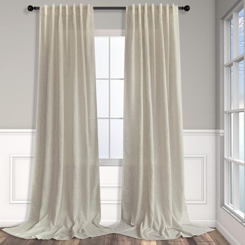 100% linen curtain fabric