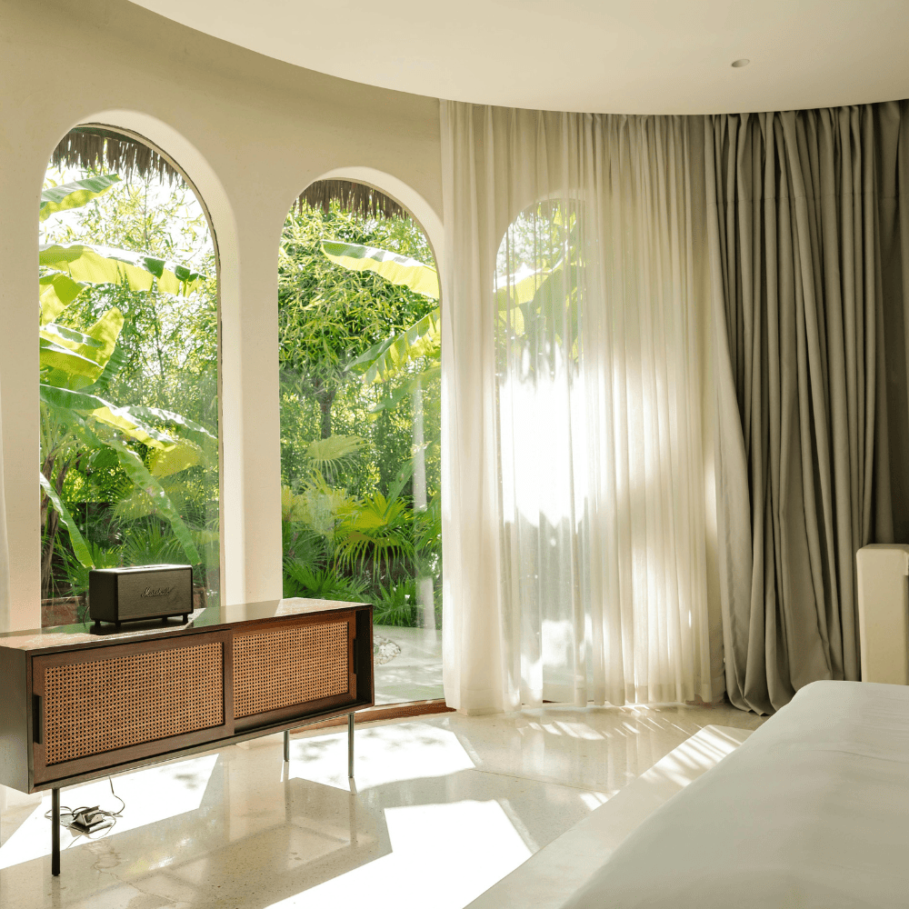 Bedroom Layered Curtains