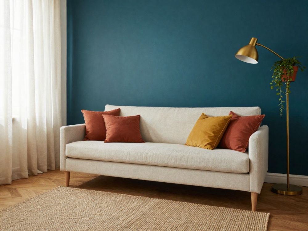 Bold Colour Block - Accent Wall Ideas for Living Room