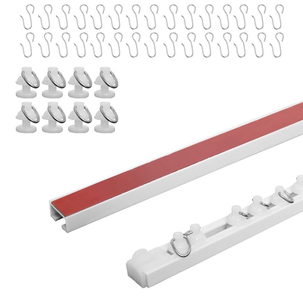 Ceiling-Mounted Curtain Track Without Drilling