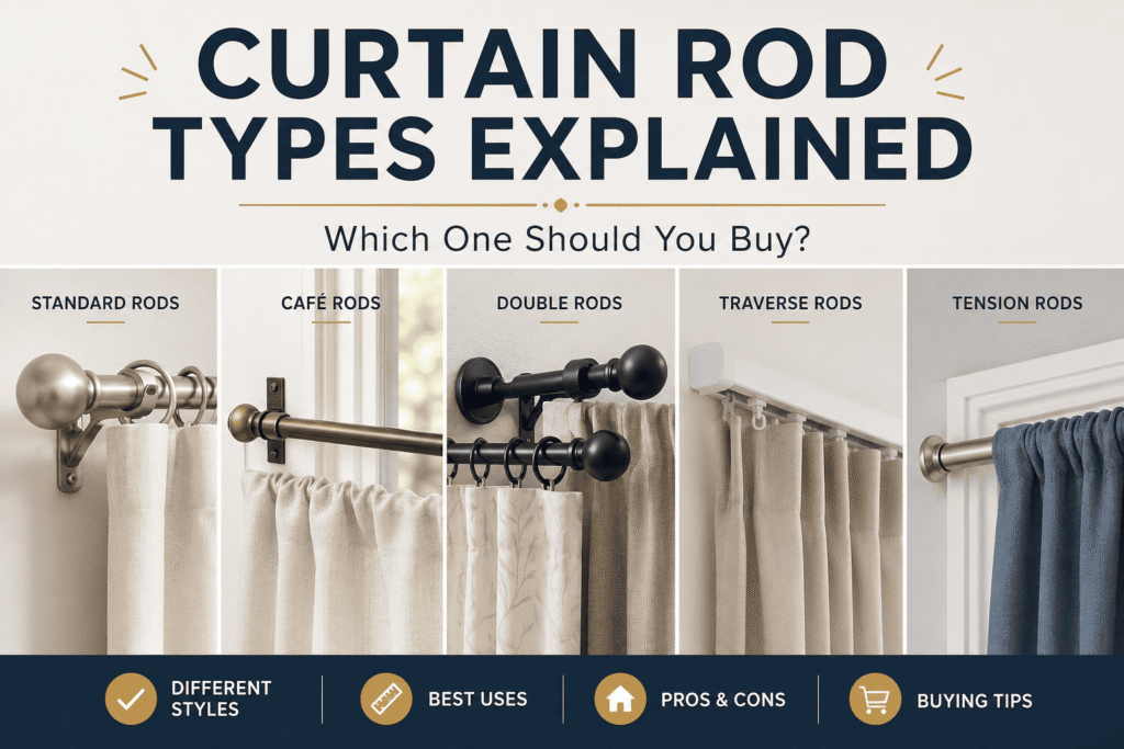 Curtain Rod Types Explained - Which One Should You Buy