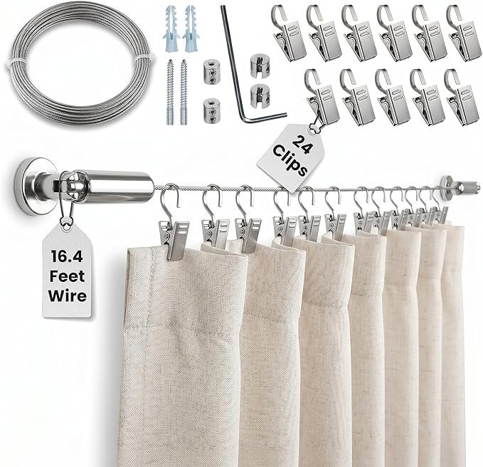 Curtain Wire with Hook