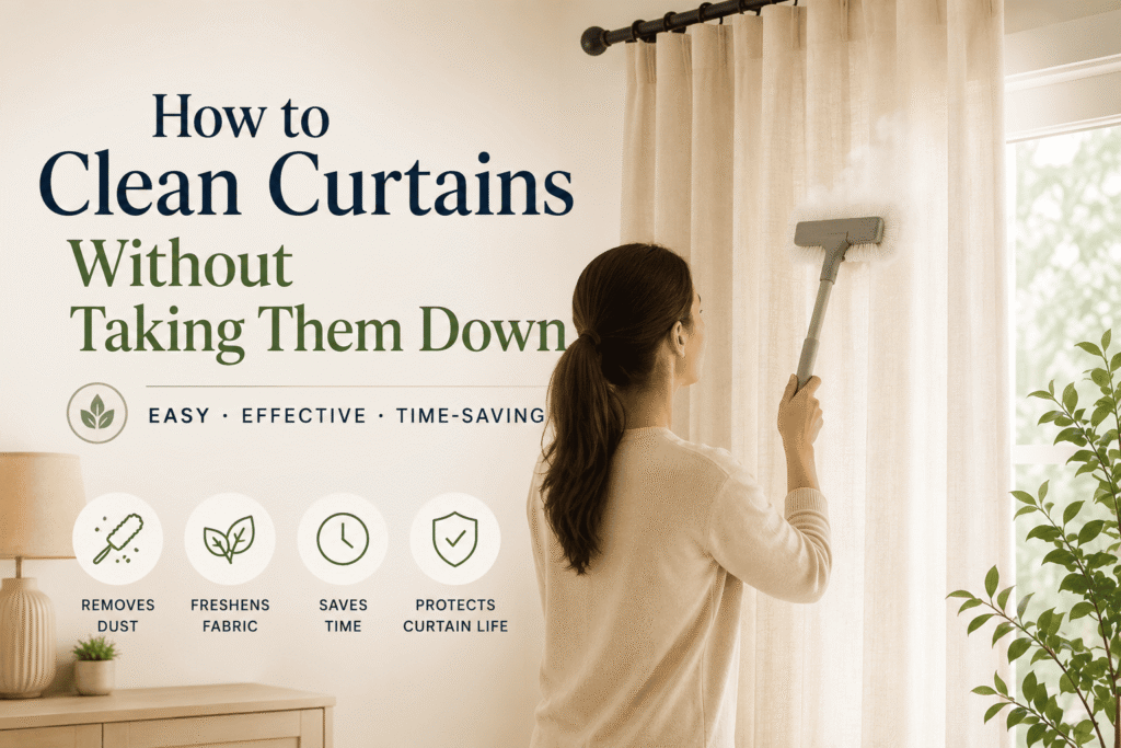 How to Clean Curtains Without Taking Them Down