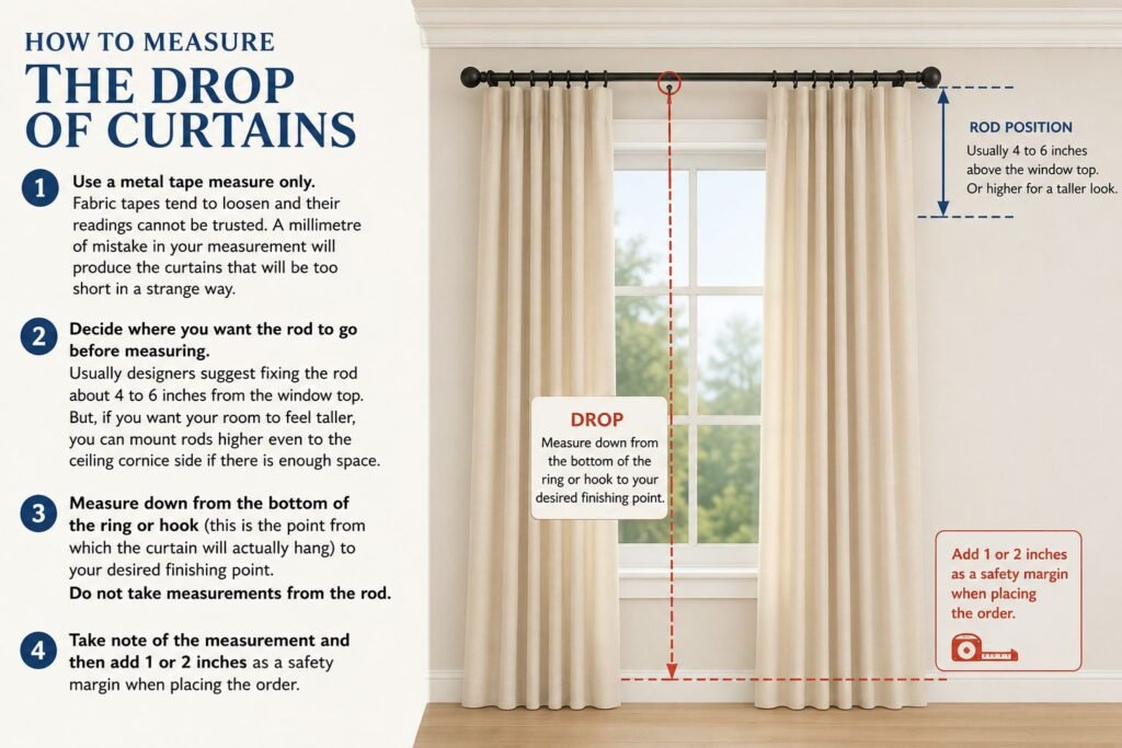 How to Measure the Drop of Curtains