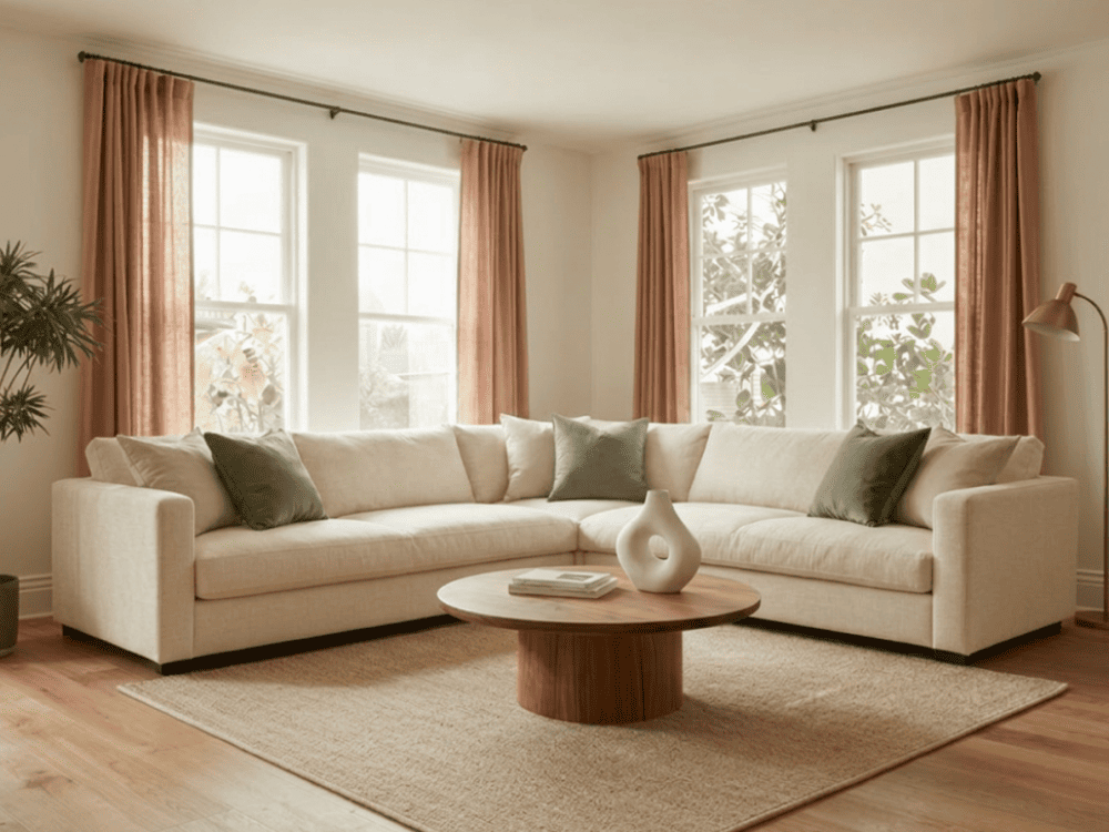 L-shaped living rooms