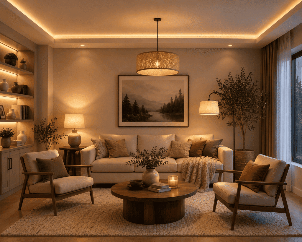Layered Lighting for living room