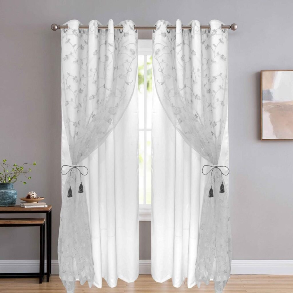 Layered Sheer and Blackout Curtains