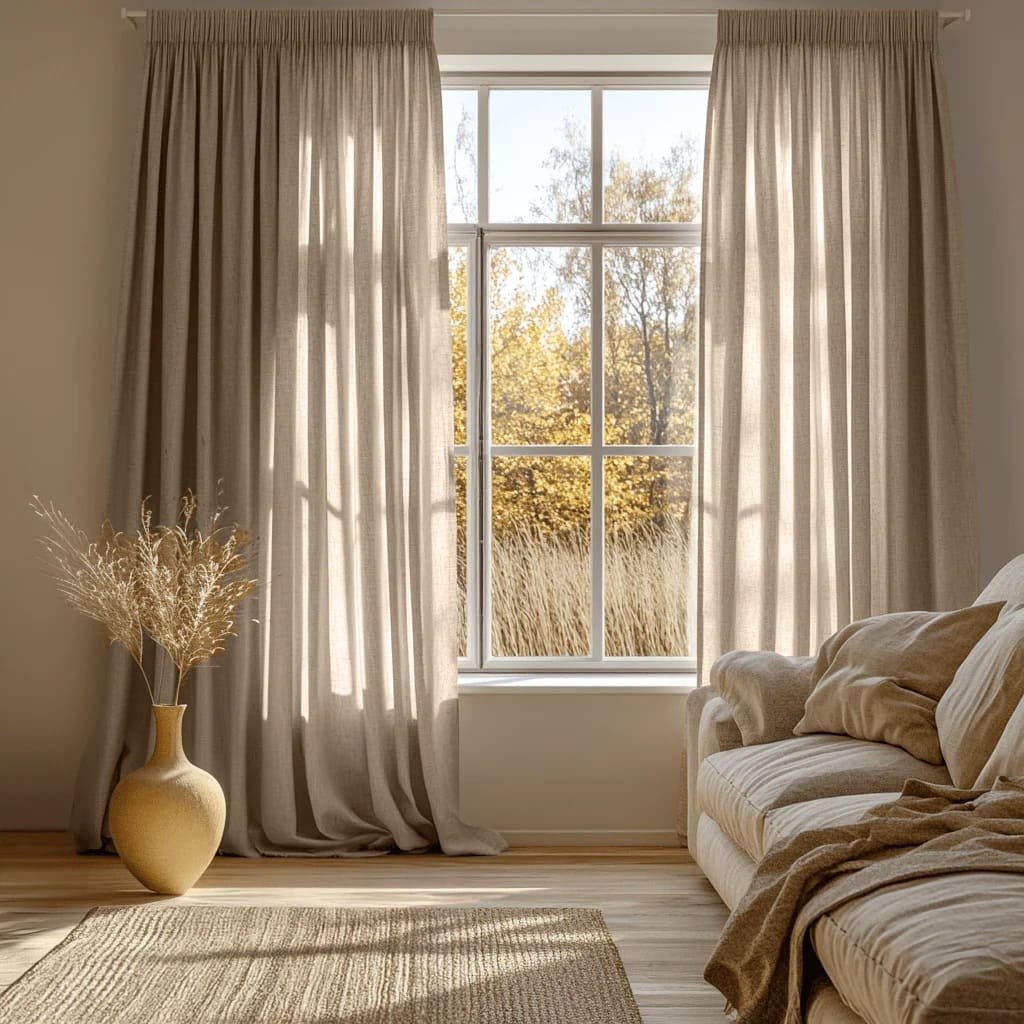 Pencil pleat curtains