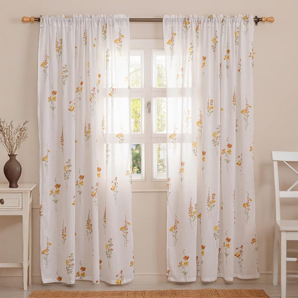 Rod pocket heading curtains