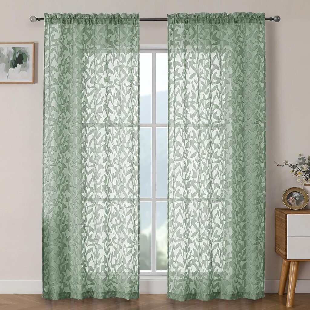 Sage Green and Olive Curtain
