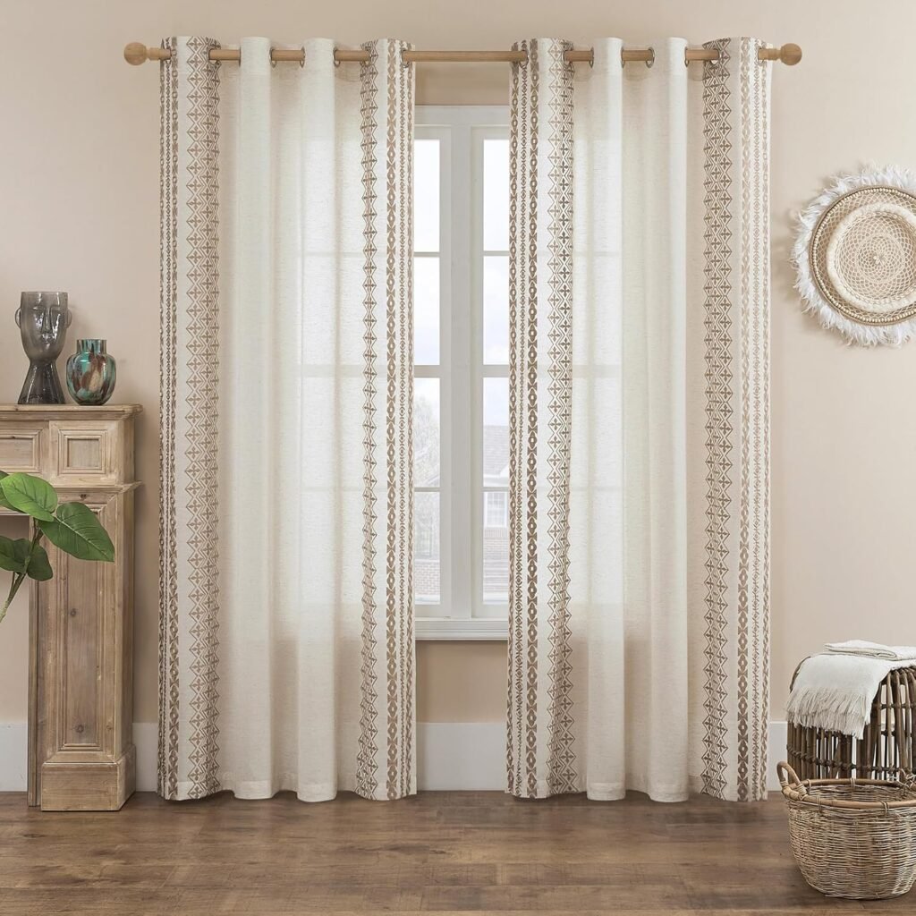 Sheer boho panels curtains