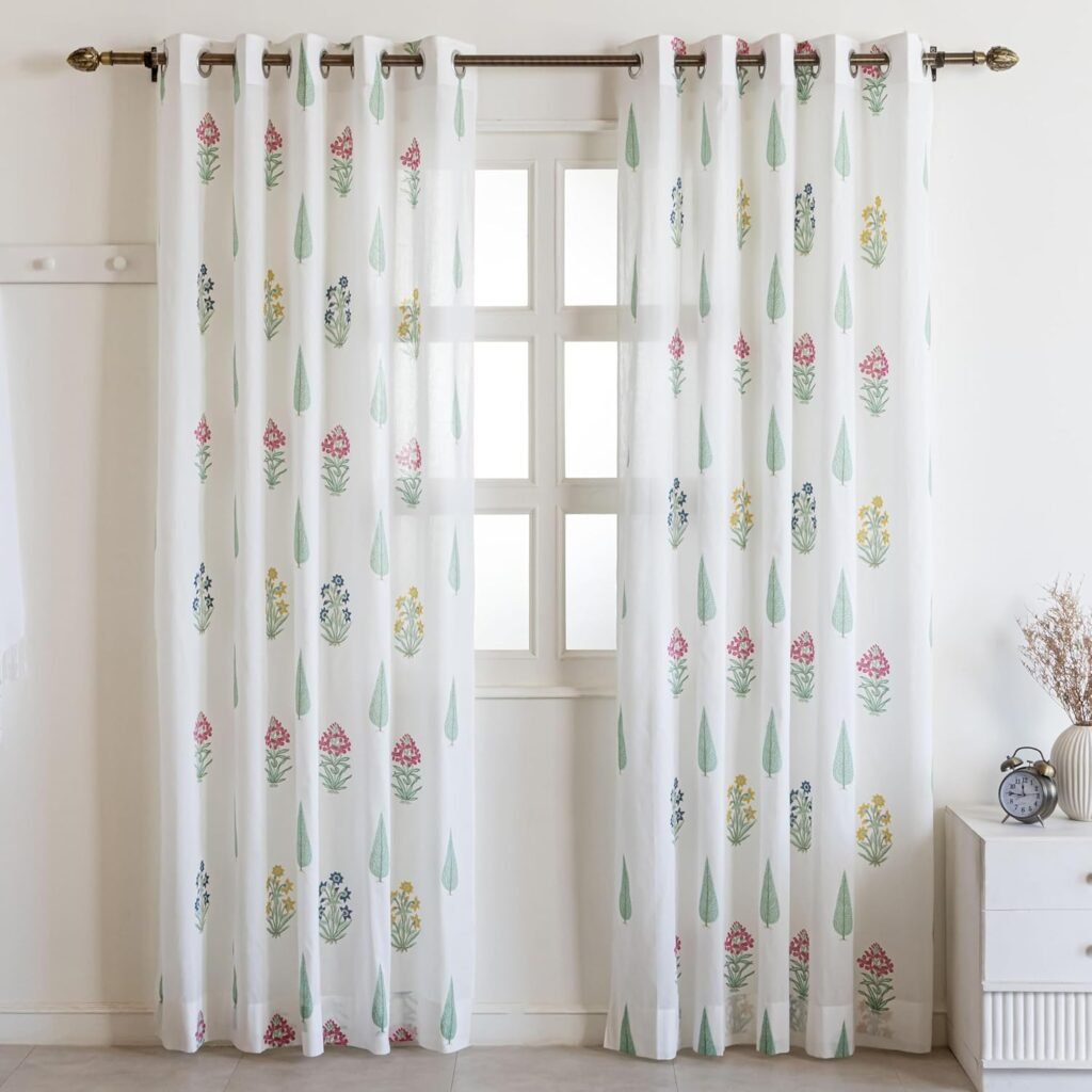 block print curtains