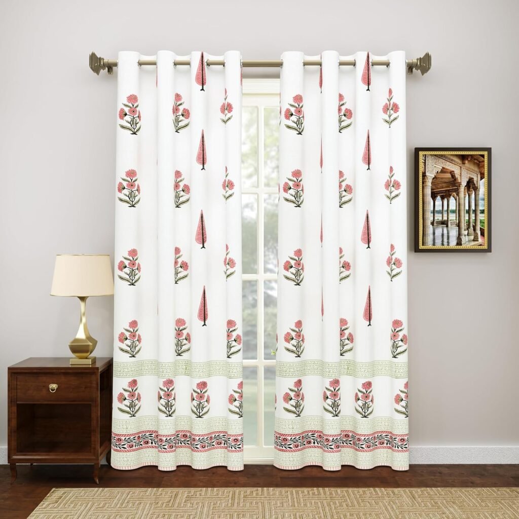 block print curtains for rooms