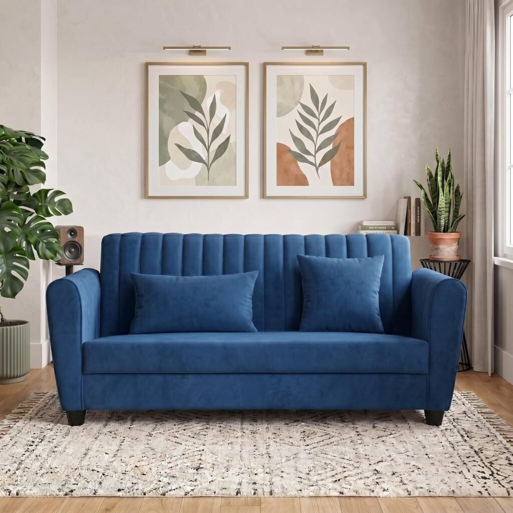 compact 2 seater sofa small living room velvet