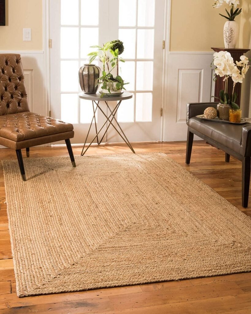 jute rug living room natural