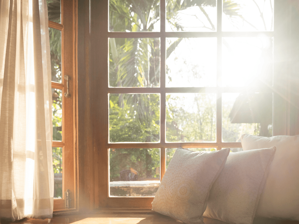 linen curtains for bay windows