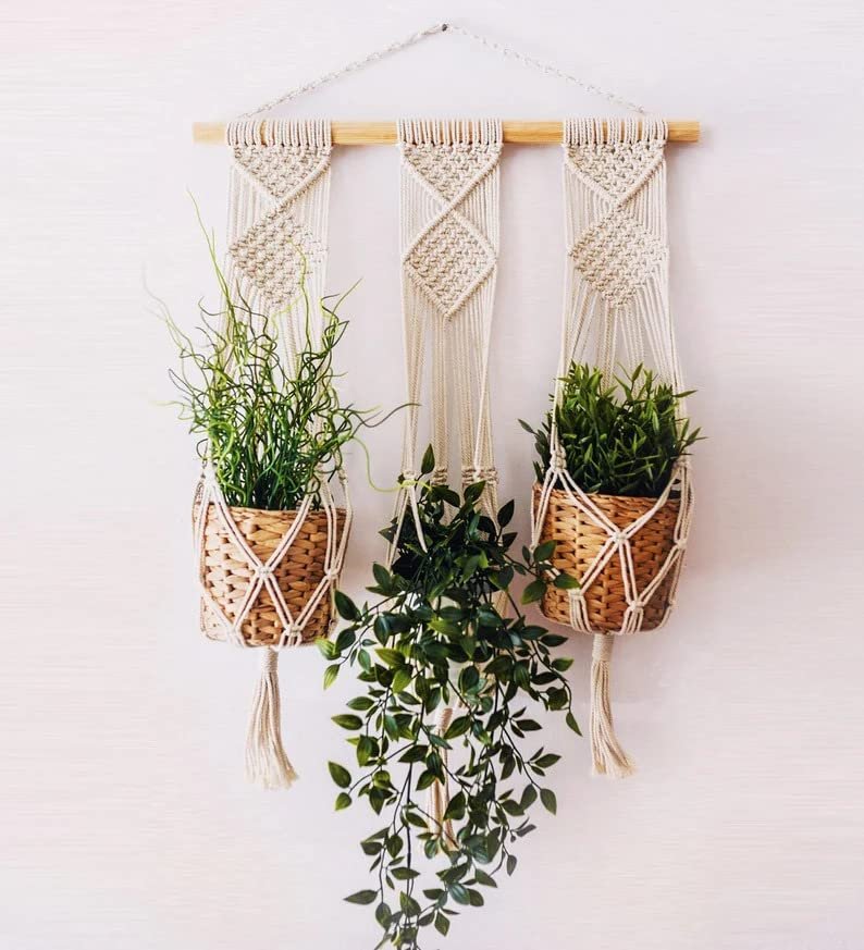 macrame plant hanger indoor boho