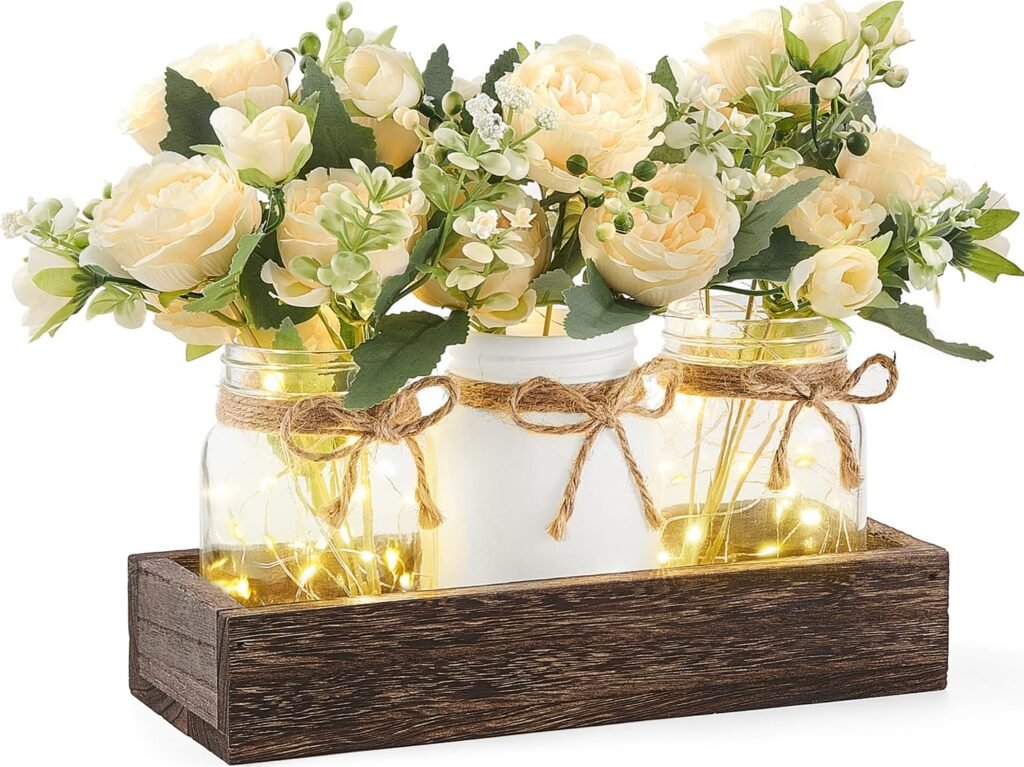 mason jar lantern set farmhouse decor