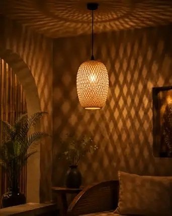 rattan pendant light shade