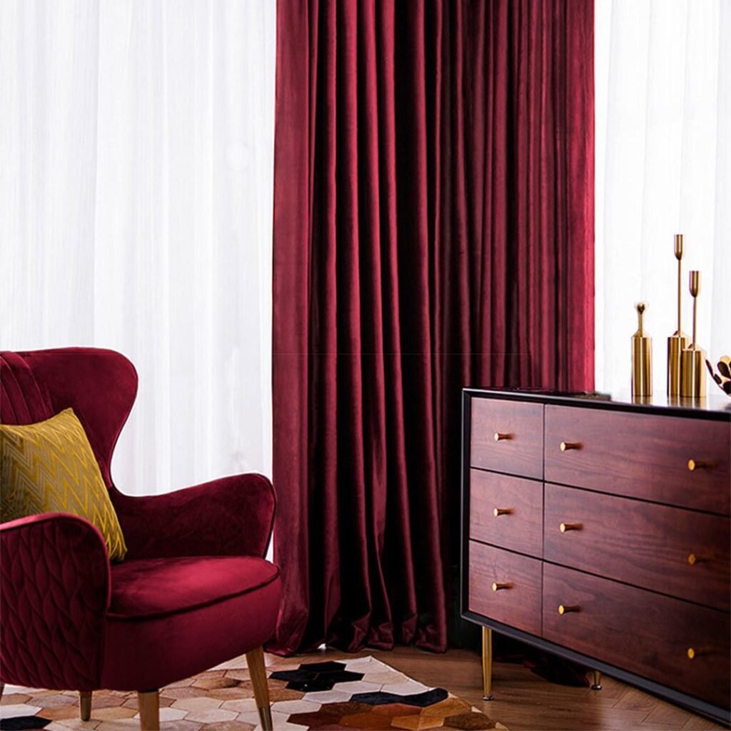 velvet curtains for bedroom