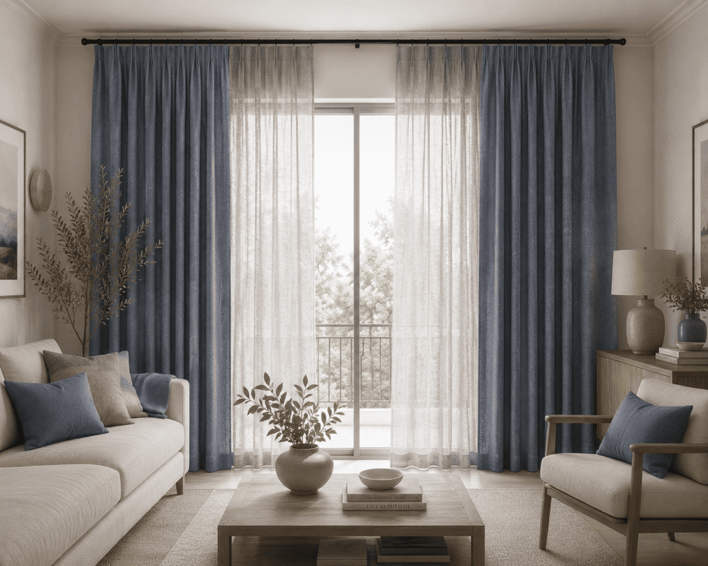 sheer linen and linen curtains