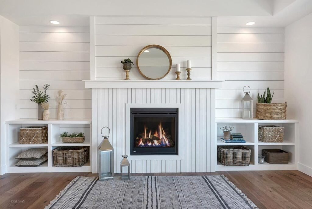 shiplap wall panels peel stick farmhouse