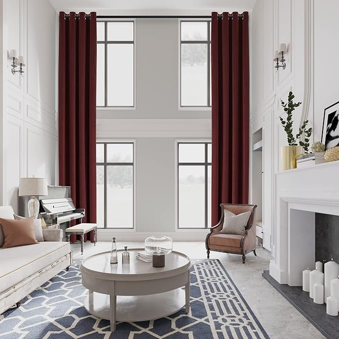 velvet curtains extra long 274cm navy eyelet