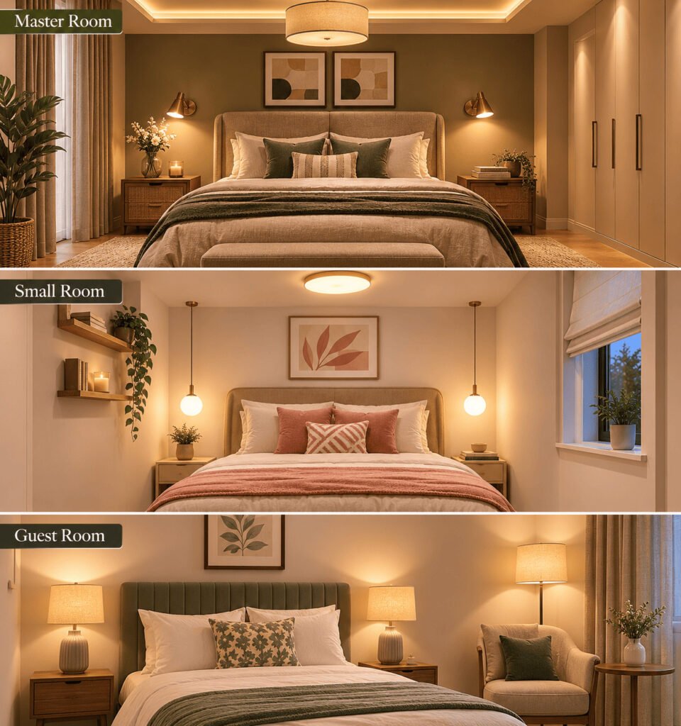 Bedroom Lighting for Different Room Types