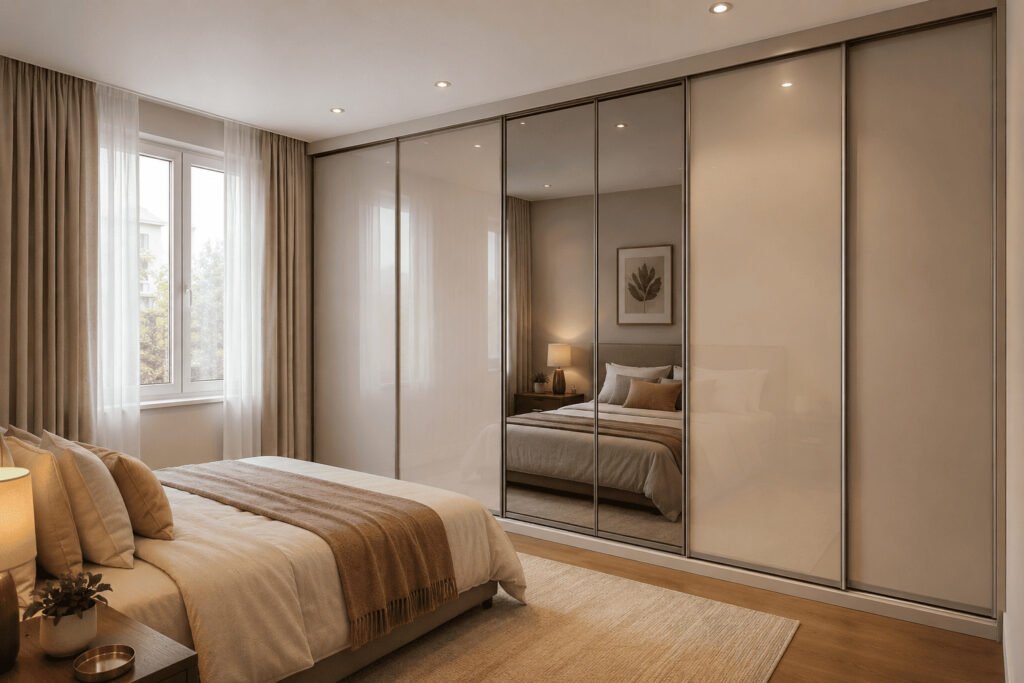 Floor-to-Ceiling Fitted Wardrobe Across One Full Wall
