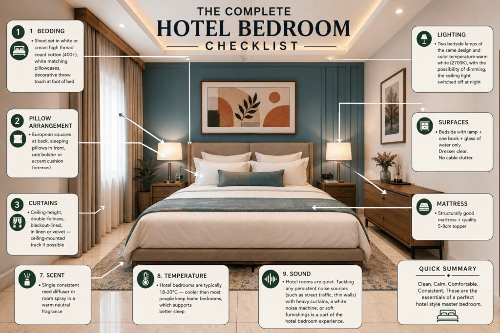 The Complete Hotel Bedroom Checklist