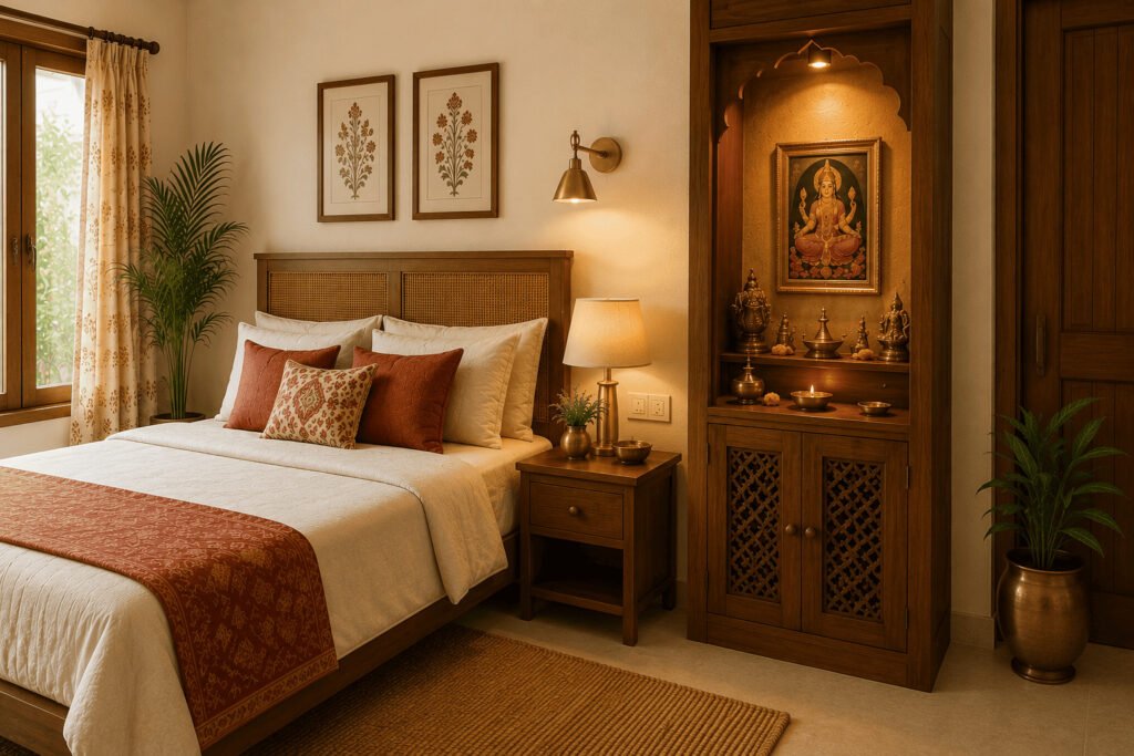 The Indian Bedroom Pooja Corner