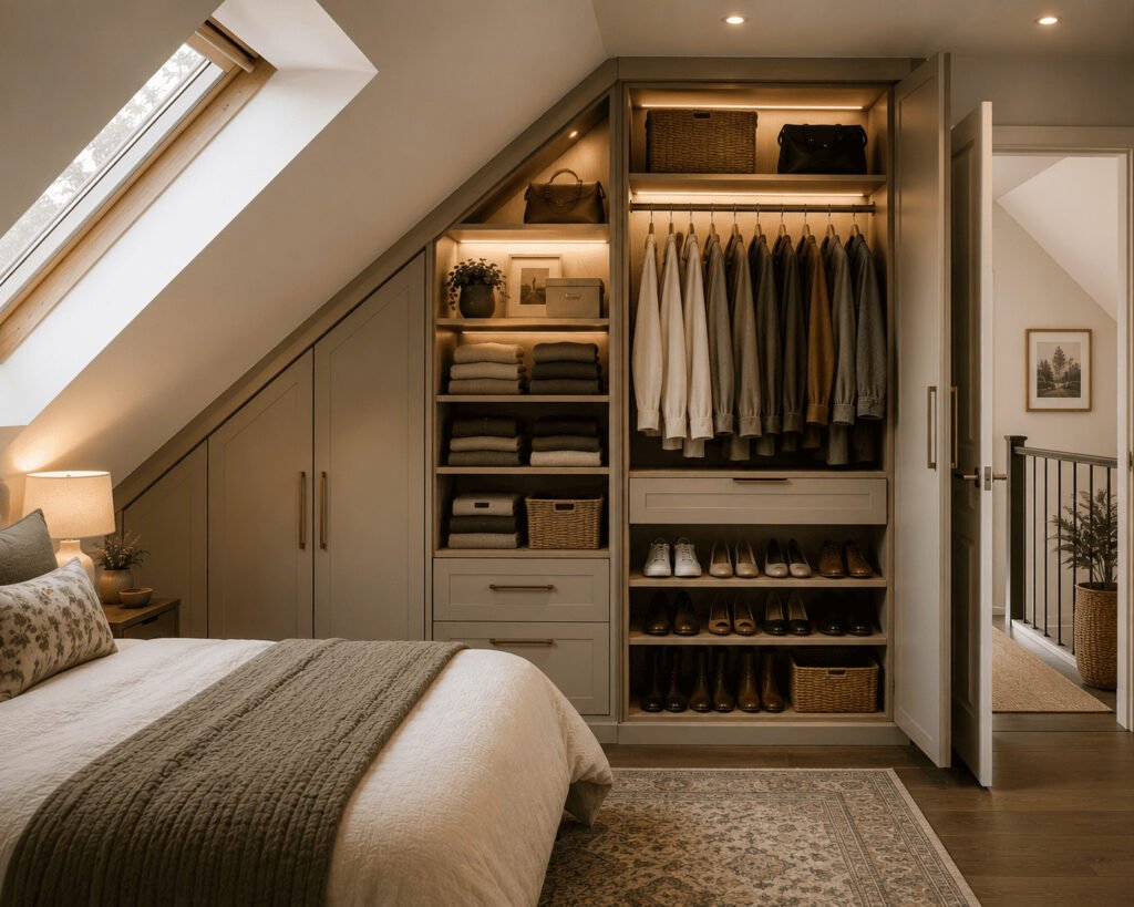 Under-Stair Wardrobe in Attic Bedrooms