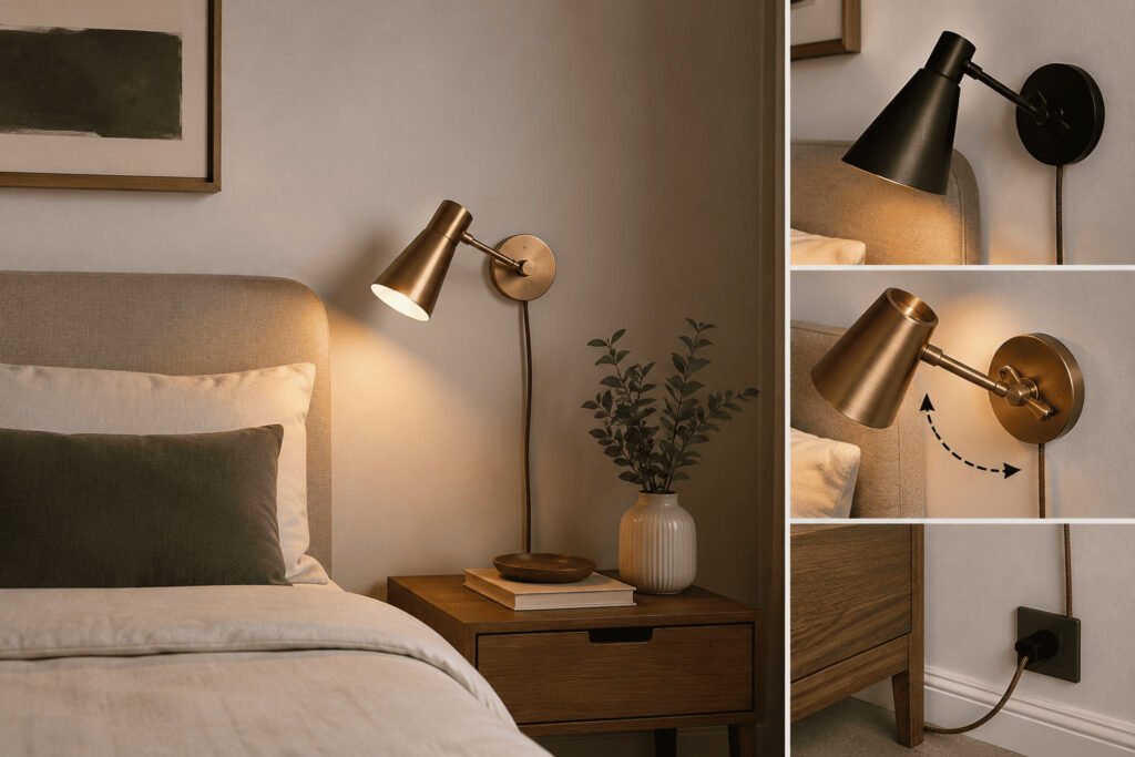 Wall-Mounted Bedside Lights