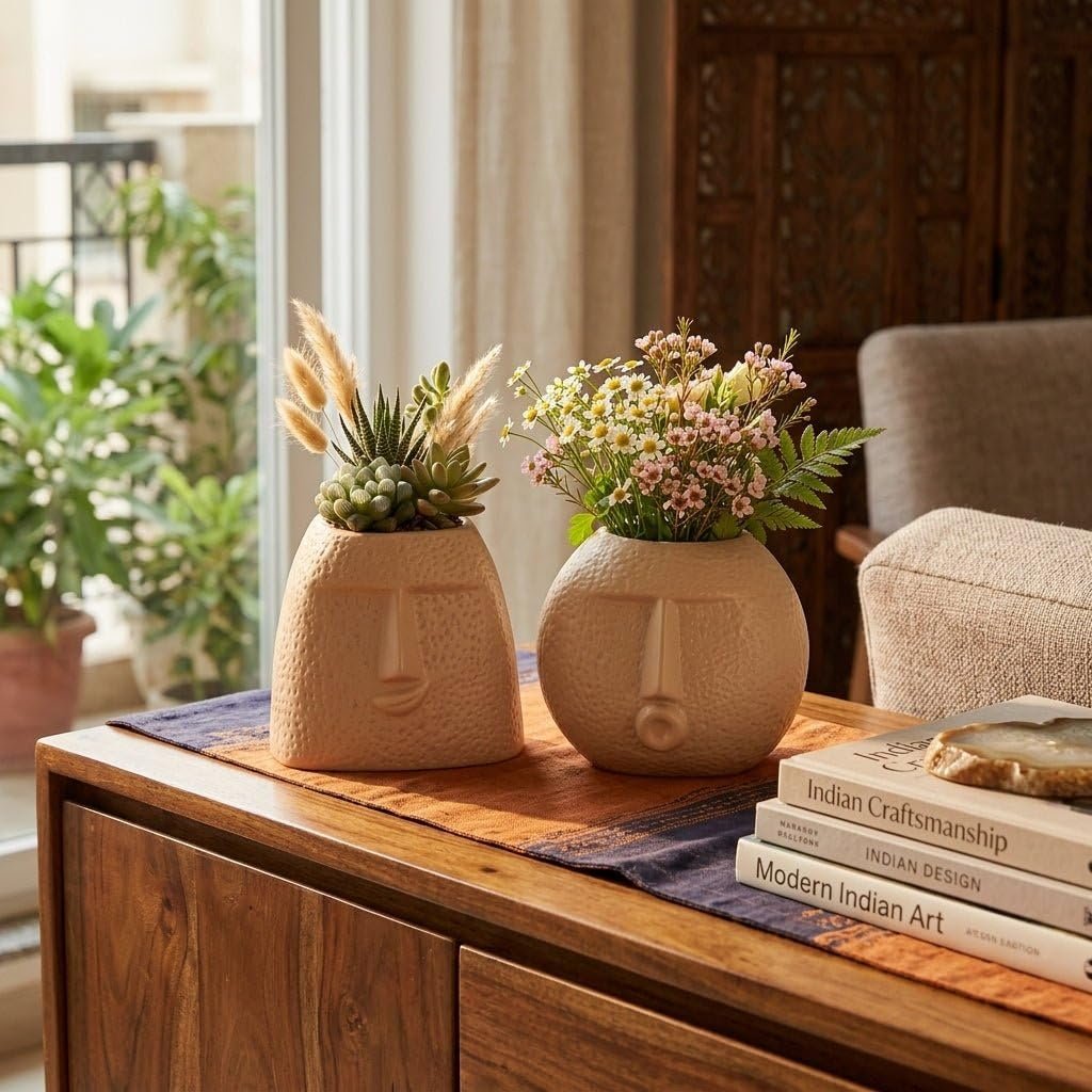 ceramic vase set japandi neutral