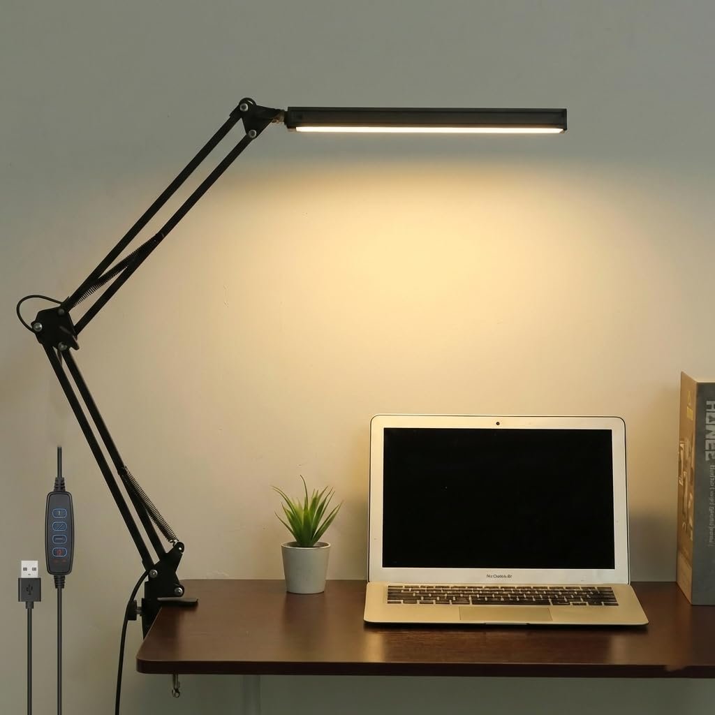 desk lamp warm LED study bedroom vintage