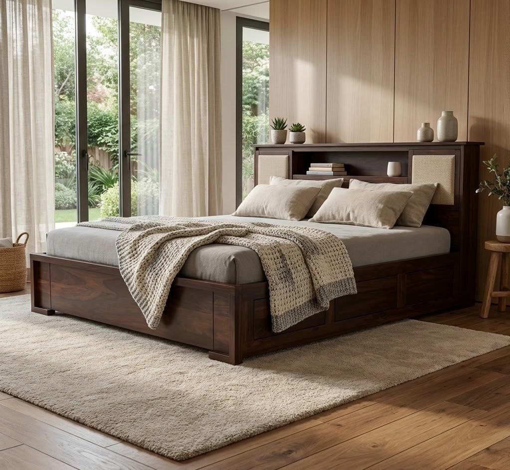 bed frame double storage