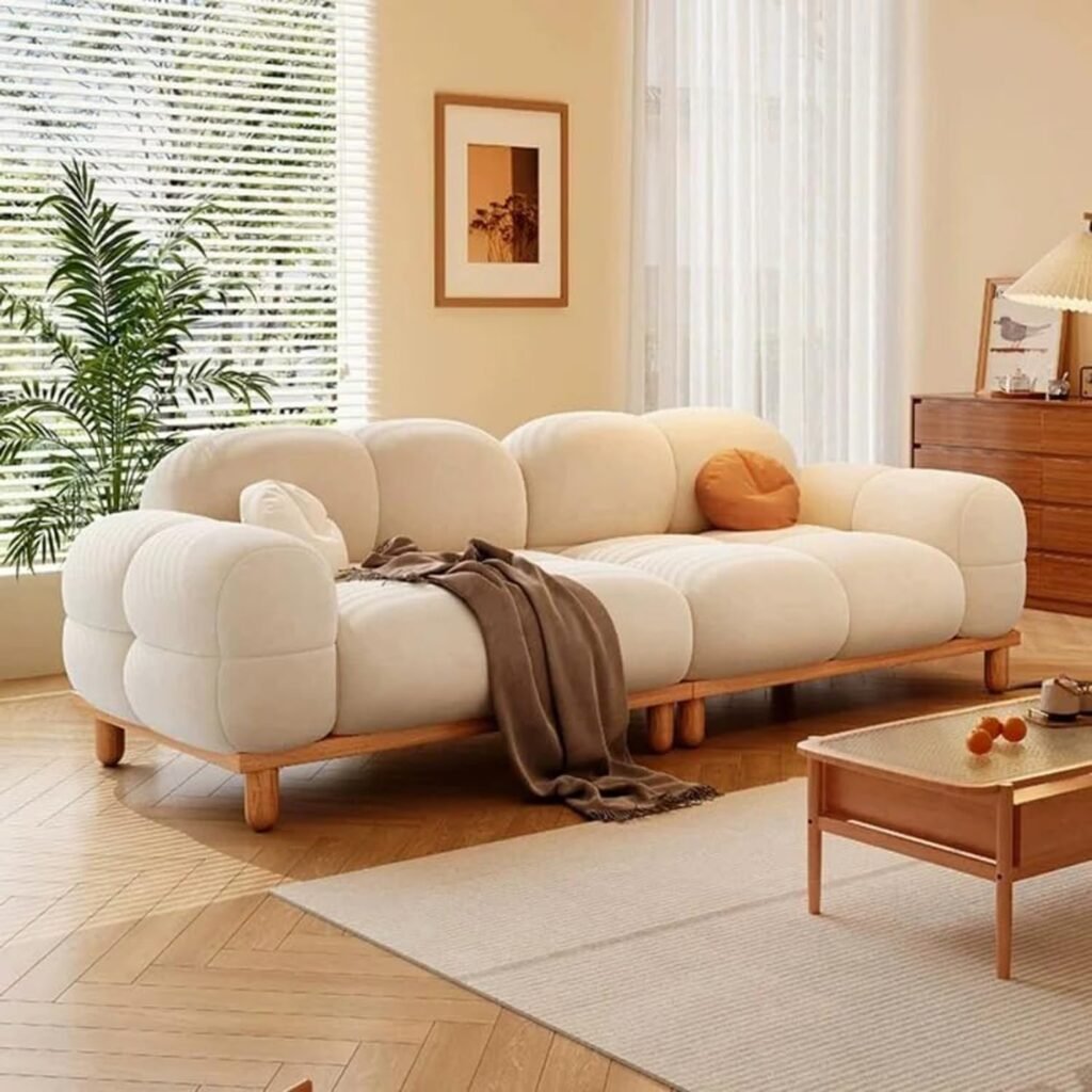 low profile sofa minimalist living room neutral