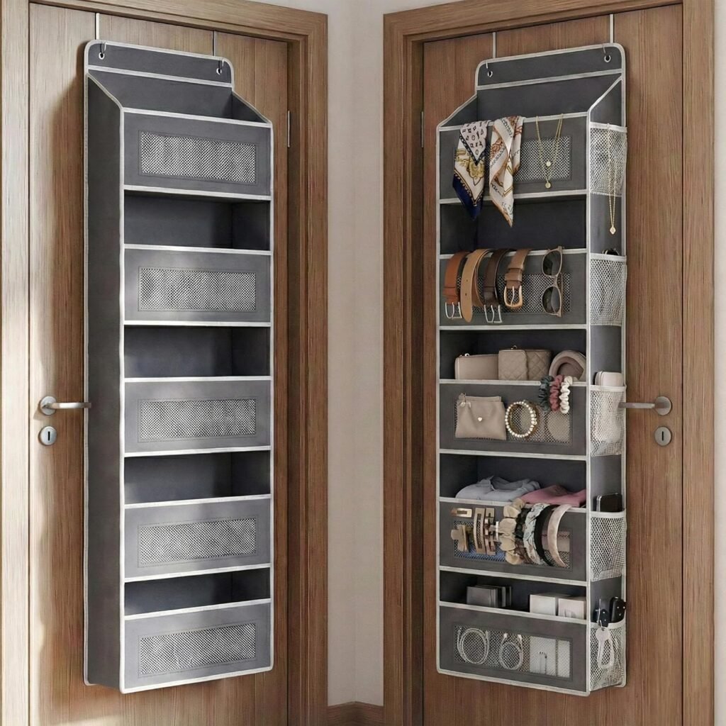over door organiser wardrobe hooks pockets