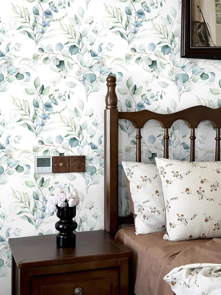 peel and stick floral wallpaper bedroom removable