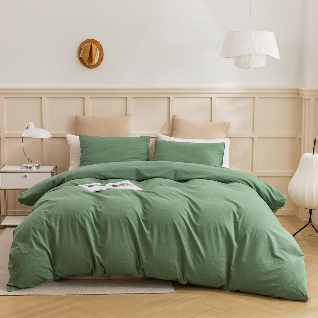 sage green bedding set cotton duvet